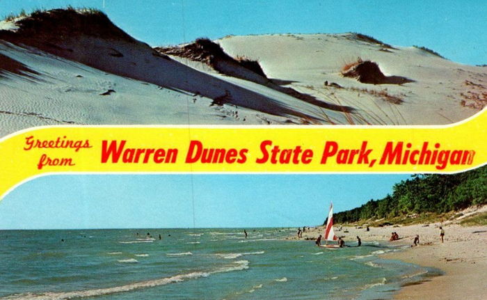 Warren Dunes State Park - Postcards Over The Years (newer photo)